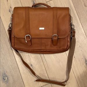us luggage leather briefcase